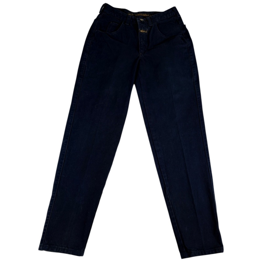 Vintage Marithe‎ Francois Girbaud Jeans Womens 7/8 Navy Blue Stretch Tapered Leg